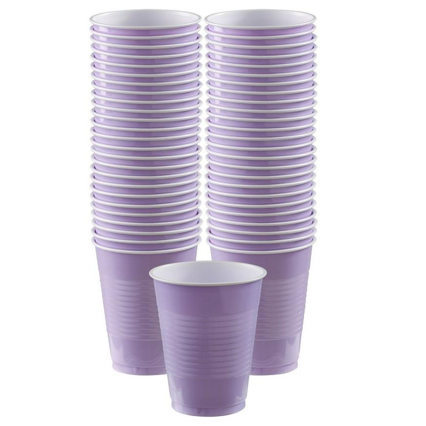 Lavender Plastic Cups, 18oz, 50ct