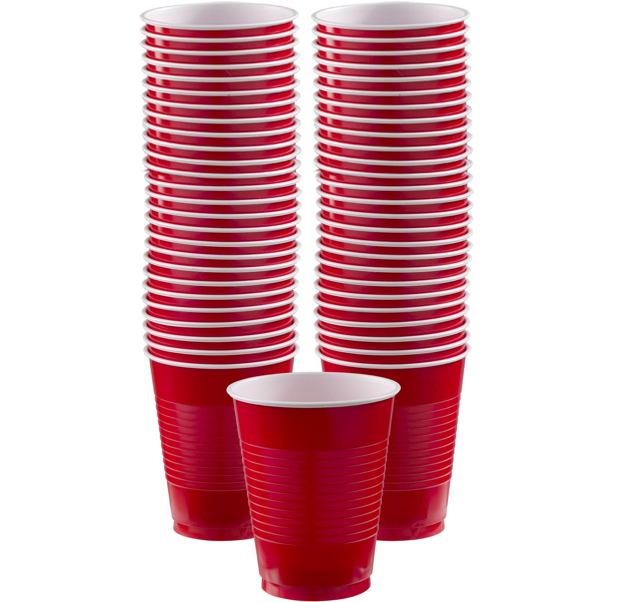 50pcs Red Plastic Cups Party ,solo Cups,disposable Cups Plastic