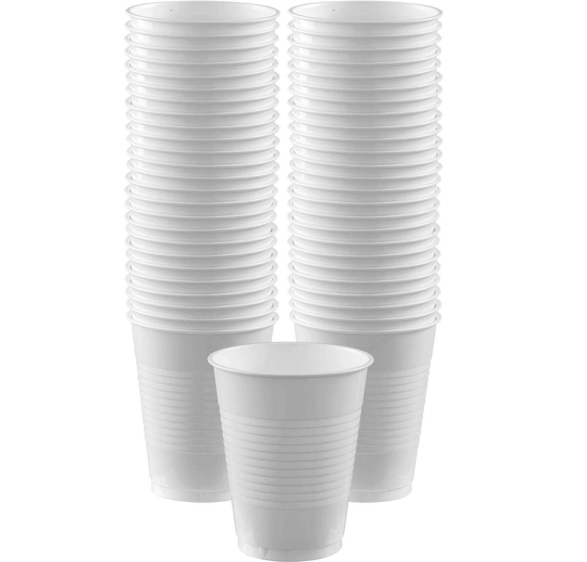 Comfy Package Clear Plastic Cups 16 Oz Disposable Coffee Cups with Lids,  100-Pack