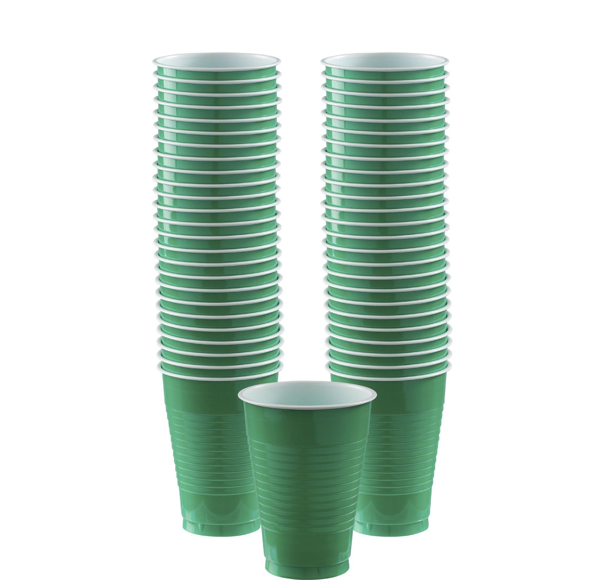Lake Christmas Green 16 oz. Plastic Cups