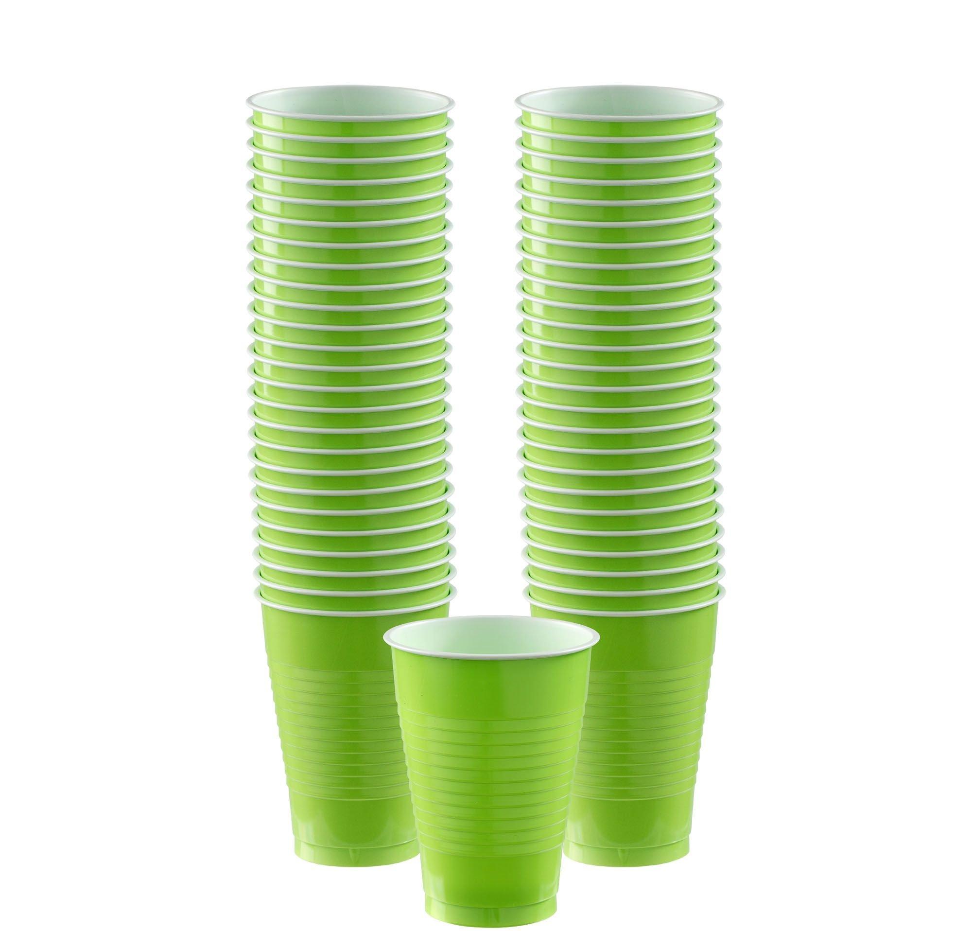 Kiwi Green Plastic Cups, 12oz, 50ct Party City