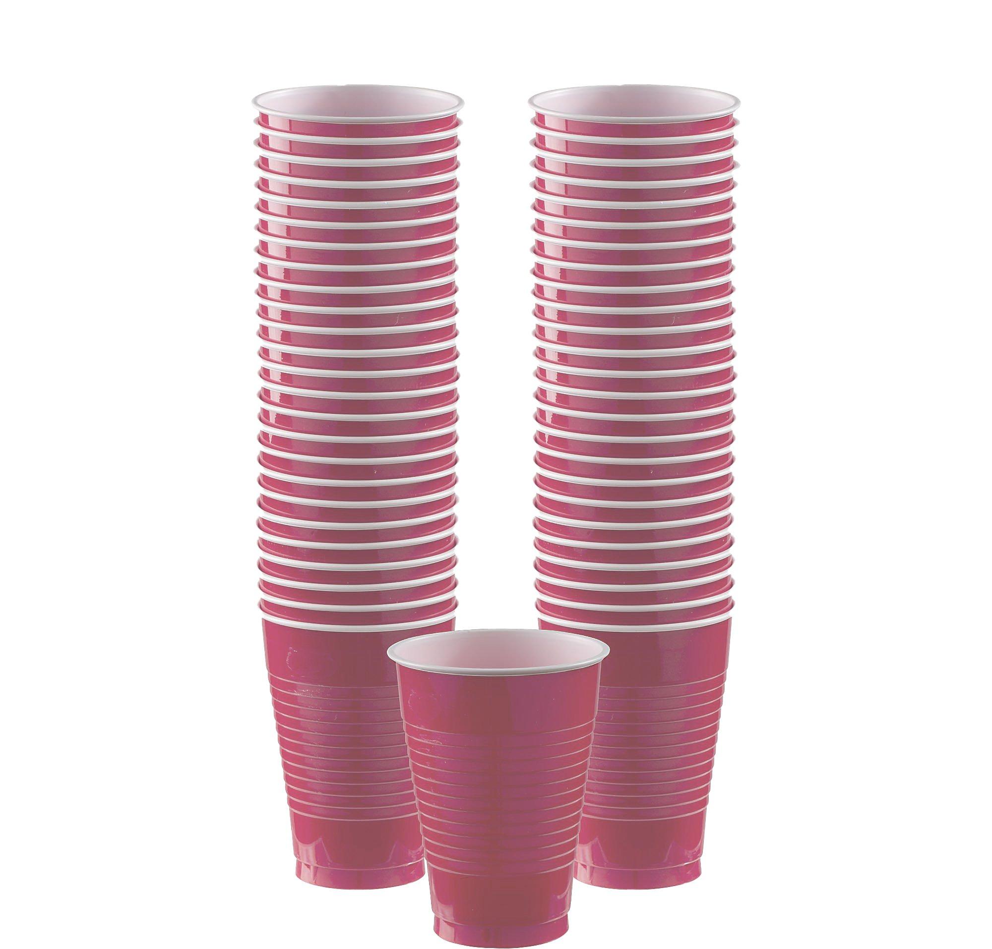 Amscan 680012.05 Orange Peel Big Party Pack Disposable Paper Cups - 12 Oz, 50 Ct