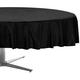 Black Round Plastic Table Cover, 84in