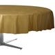 Gold Round Plastic Table Cover, 84in