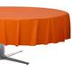 Orange Round Plastic Table Cover, 84in