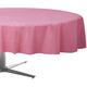 Pink Round Plastic Table Cover, 84in