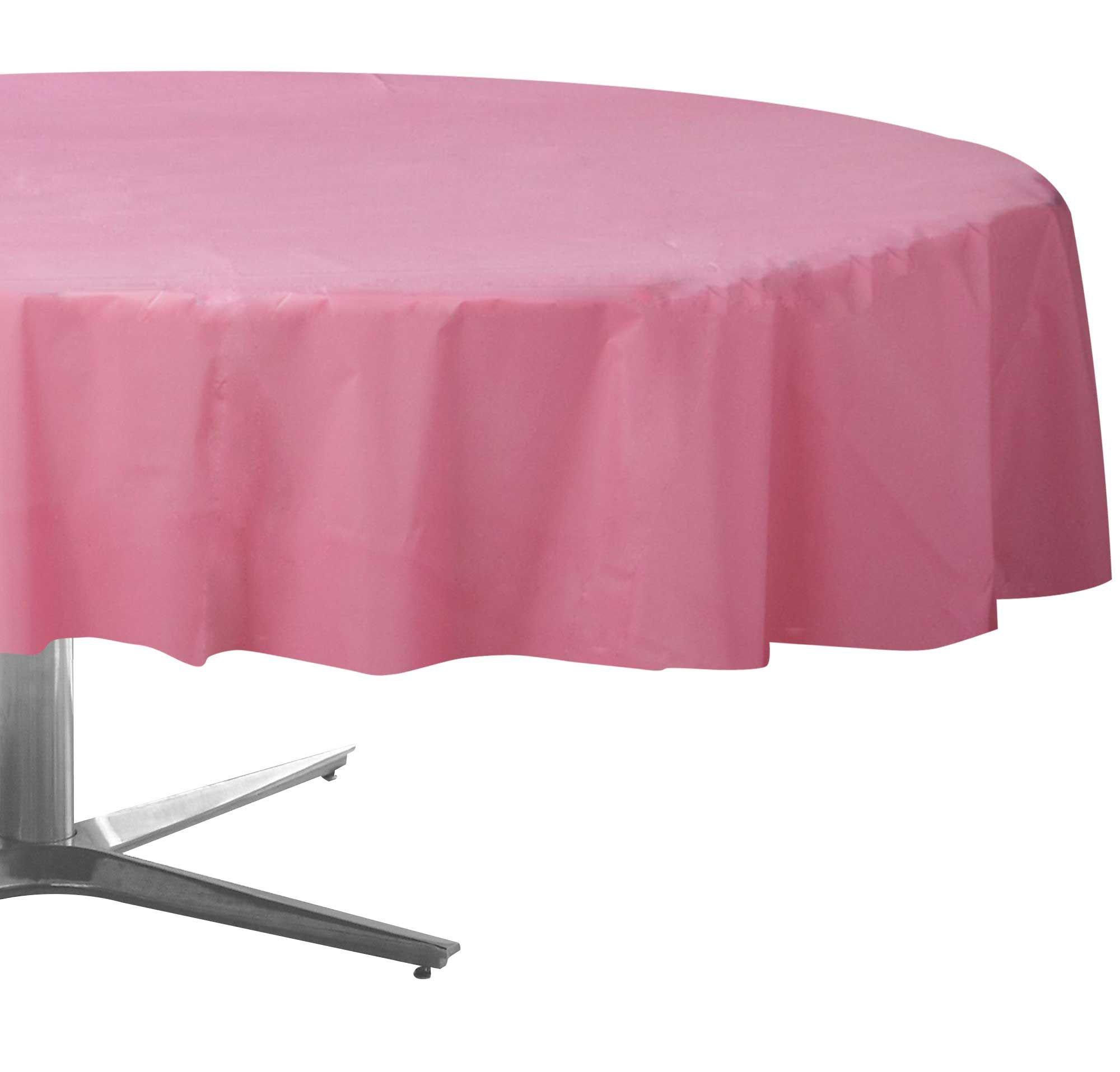 Round Plastic Table Cover, 84in