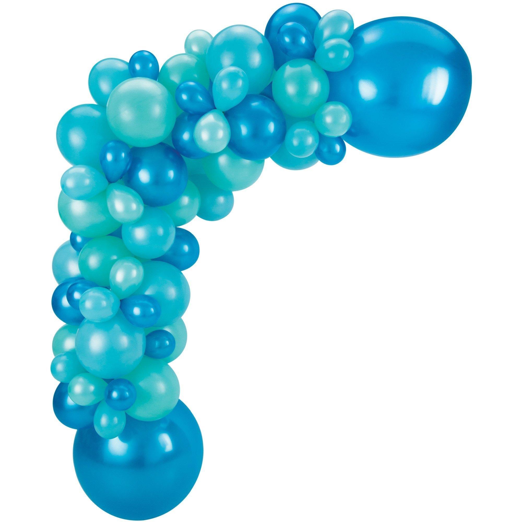 25ct, 5in, Aqua 3-Color Mix Mini Latex Balloons - Shades of Blue