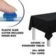 Black Plastic Table Cover Roll with Slide Cutter, 54in x 126ft