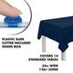 True Navy Plastic Table Cover Roll with Slide Cutter, 54in x 126ft