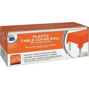 Orange Plastic Table Cover Roll with Slide Cutter, 54in x 126ft