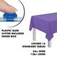 Purple Plastic Table Cover Roll with Slide Cutter, 54in x 126ft
