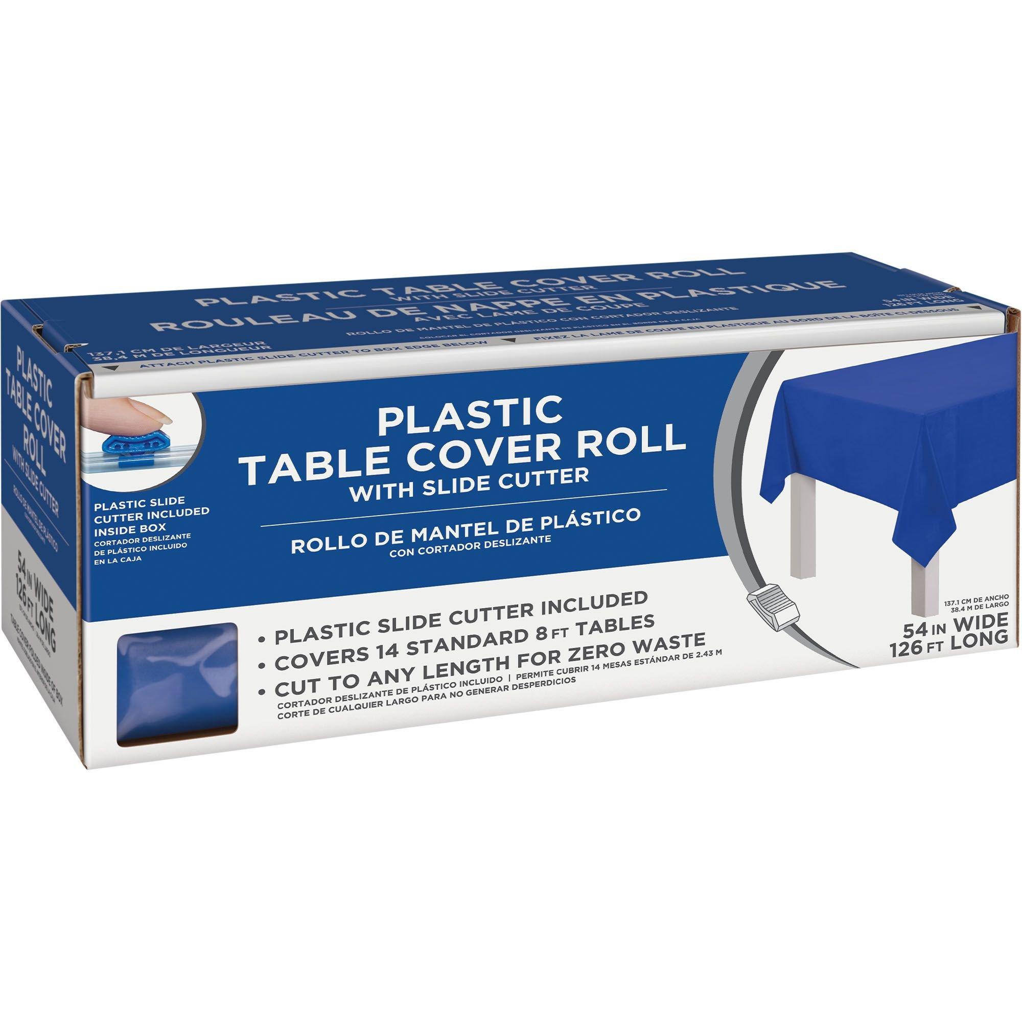 Light Blue Plastic Table Roll