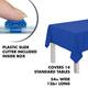 Royal Blue Plastic Table Cover Roll with Slide Cutter, 54in x 126ft