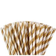 Striped Paper Straws, 7.75in, 50ct