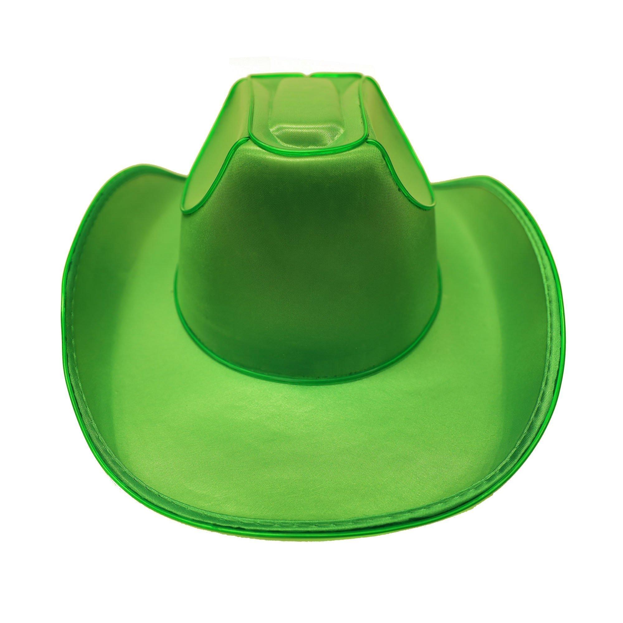 Light-Up Green Fabric Cowboy Hat | Party City