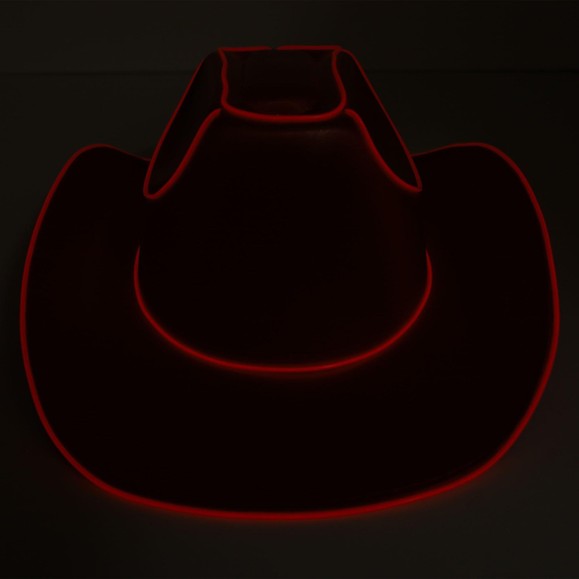 Light-Up Red Fabric Cowboy Hat