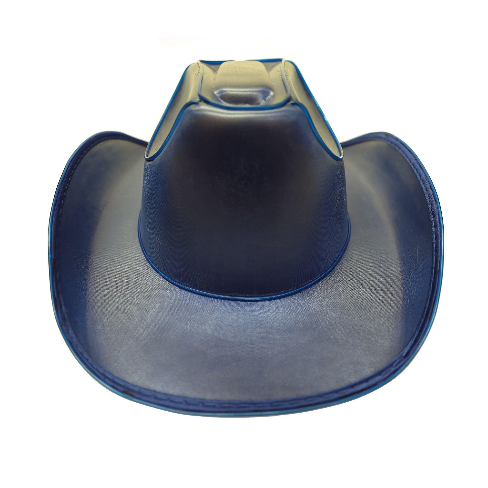 Light-Up Blue Fabric Cowboy Hat