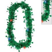 Light-Up Metallic LED Tinsel & Plastic Necklace, 20in