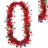Light-Up Metallic LED Tinsel & Plastic Necklace, 20in