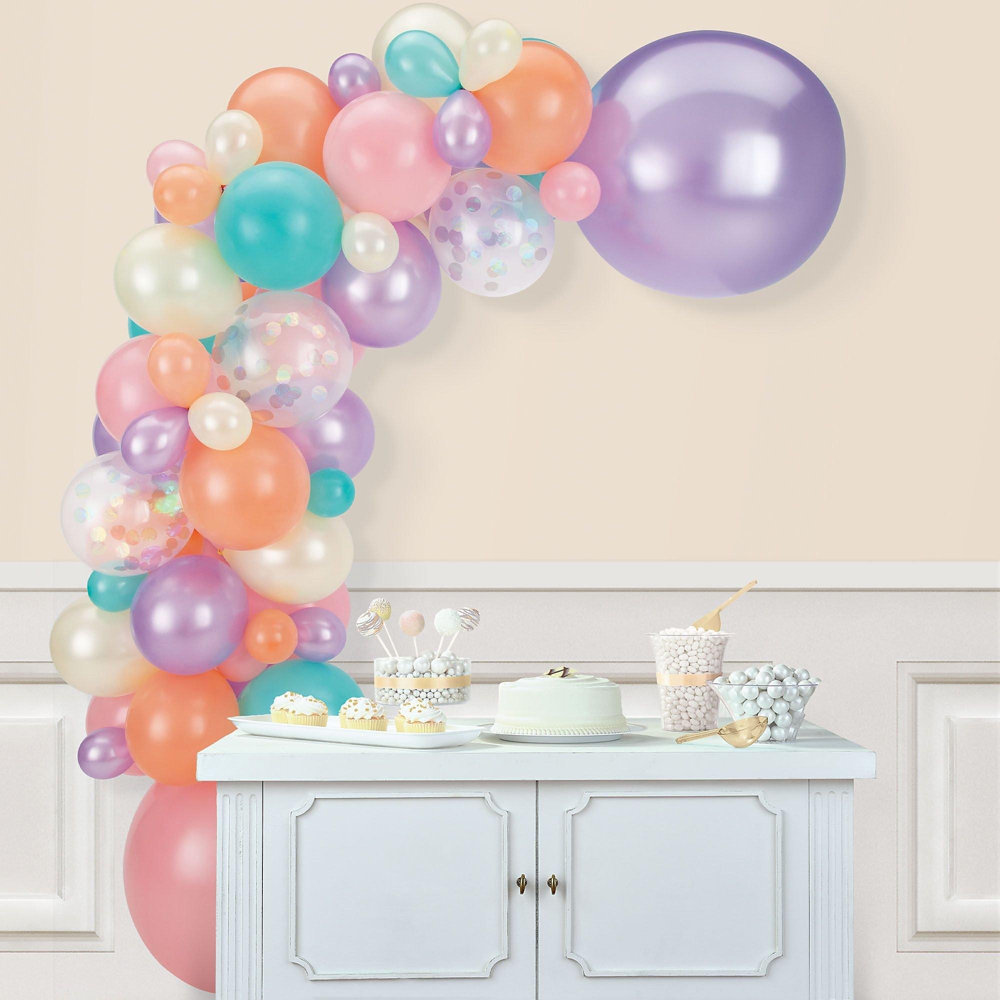 Sorbet Latex Balloon Garland Kit - Orange, Pink, Purple, Turquoise & Yellow