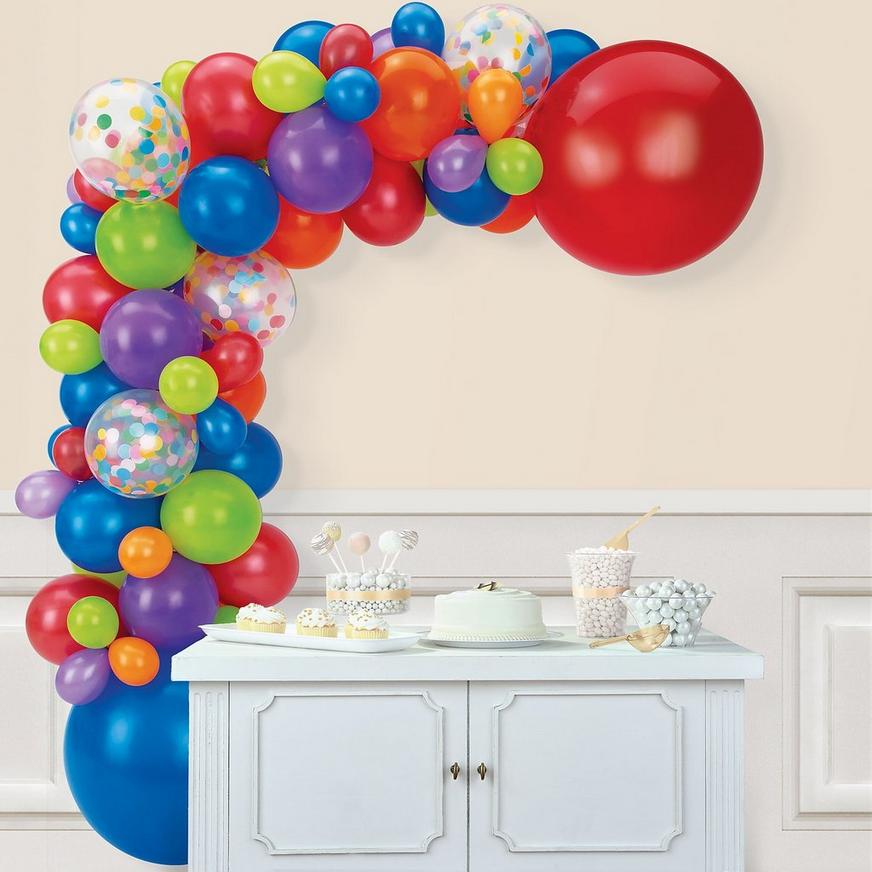 Air-Filled Rainbow Balloon Garland Kit