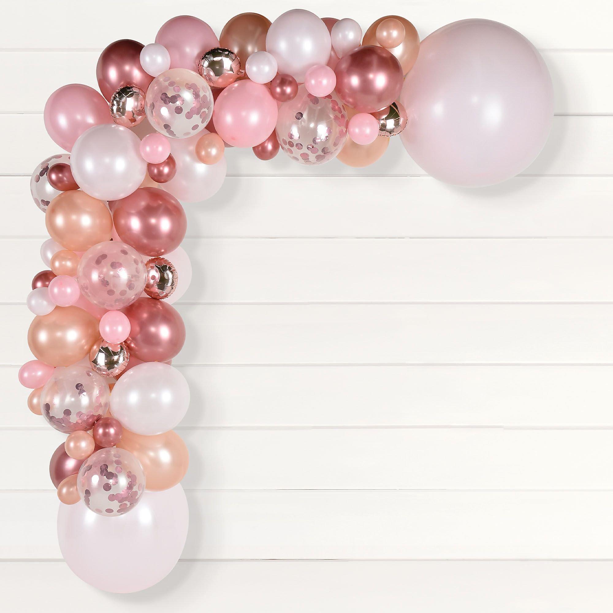 Rosmavi Rose Gold Balloon Garland Kit - 107pcs Rose Gold Balloons with Star  Foil Balloons - Perfect for Birthday and Party Decorations.