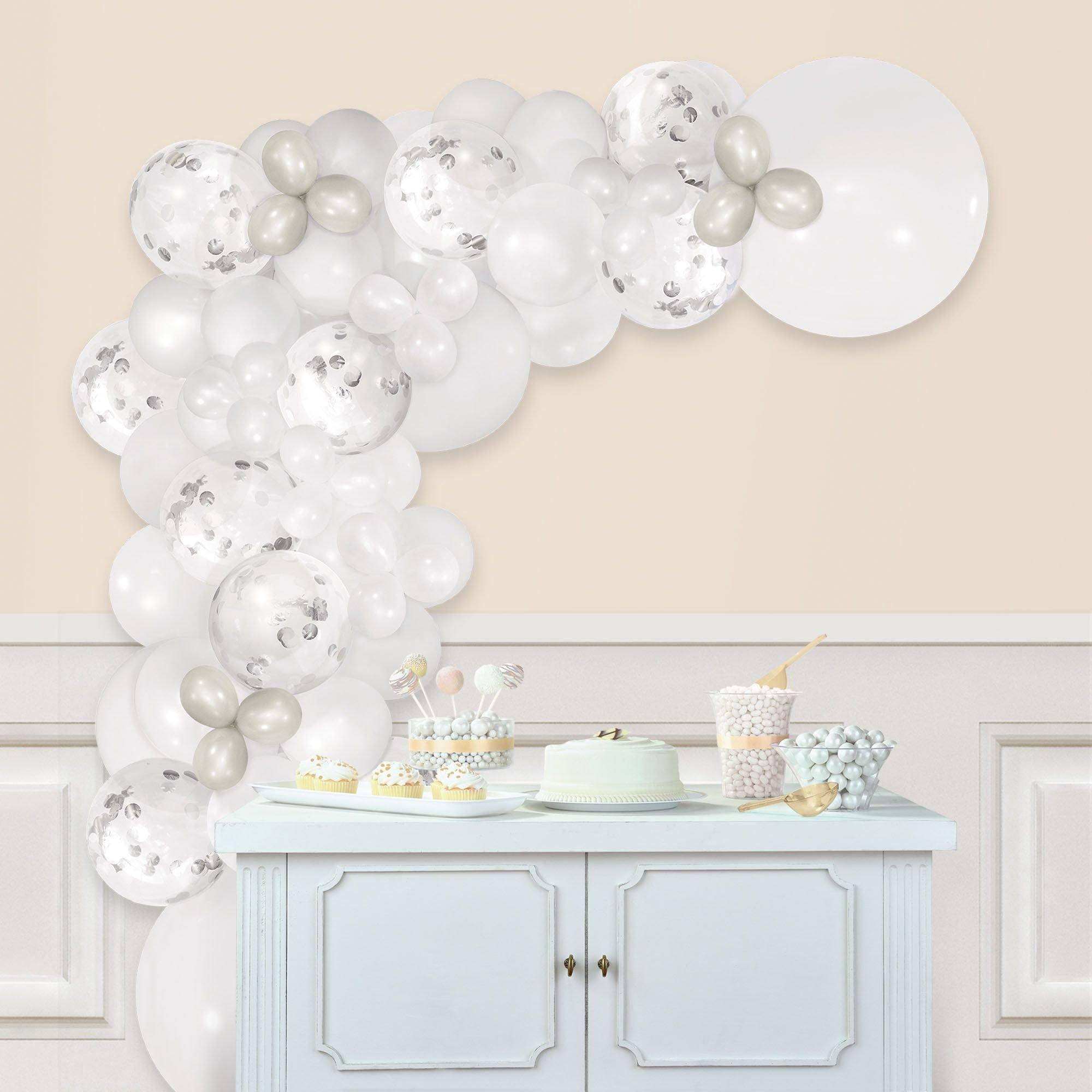 White Latex Balloon Garland Kit