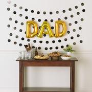 DIY Air-Filled Dad Balloon Phrase Banner Kit, 13in Letters, 9pc