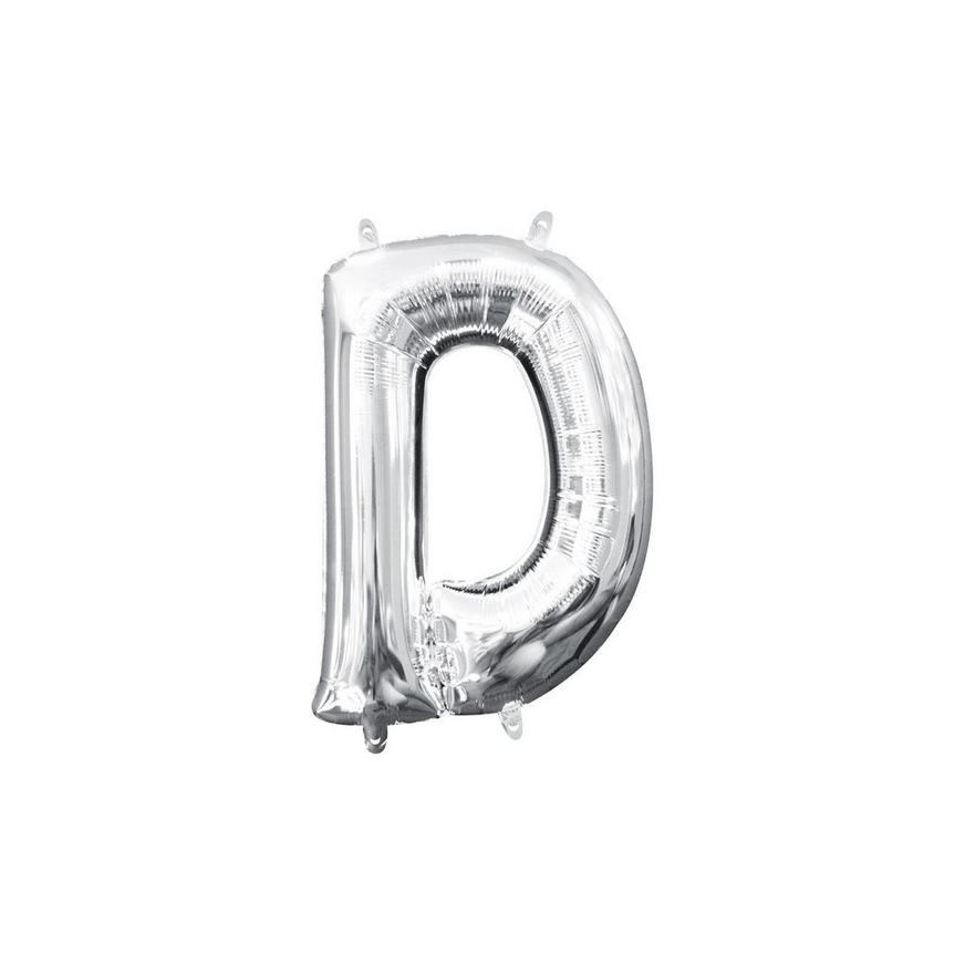 DIY Air-Filled Silver & Black Dad Balloon Phrase Banner Kit, 13in Letters, 9pc