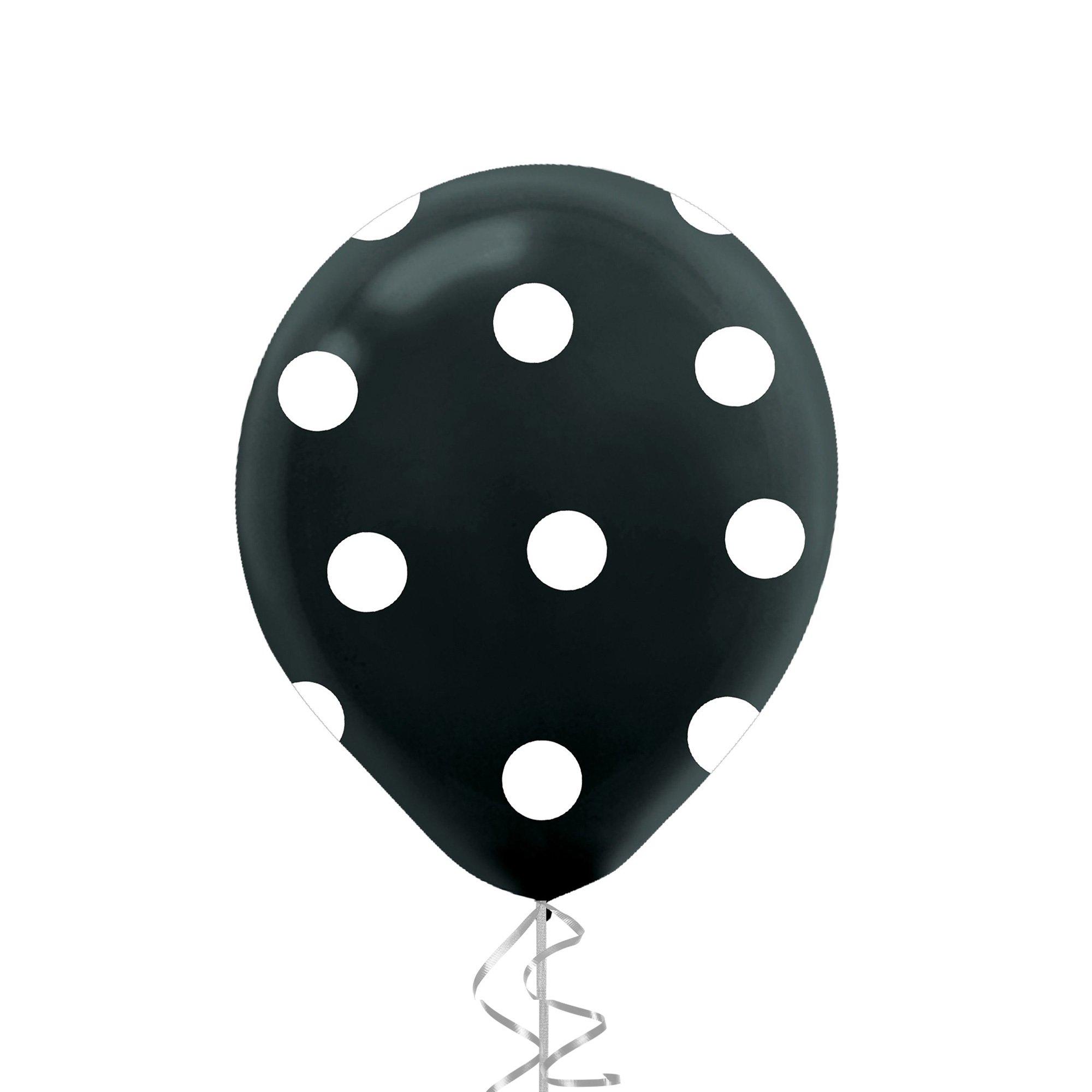 Balloons Dots Black Color Pack of 6 –
