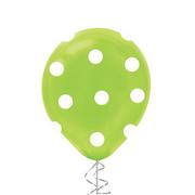 1ct, 12in, Kiwi Green Polka Dot Latex Balloon