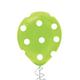 1ct, 12in, Kiwi Green Polka Dot Latex Balloon