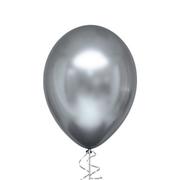 Silver Metallic Satin Luxe Latex Balloon, 12in