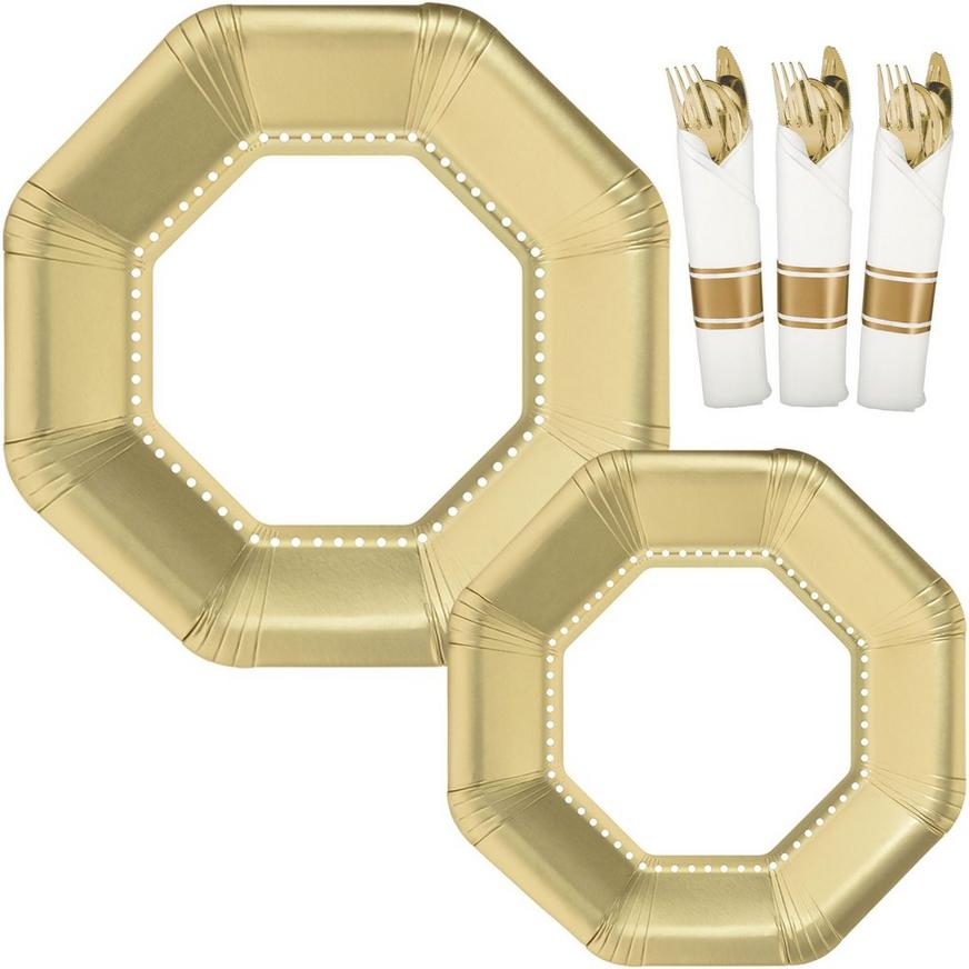 Gold Premium Tableware Kit for 20 Guests