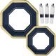 True Navy & Gold Premium Tableware Kit for 20 Guests