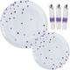 Purple Confetti Premium Tableware Kit for 20 Guests