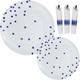 Royal Blue Confetti Premium Tableware Kit for 20 Guests