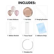 Air-Filled Rose Gold Orbz Foil & Latex Balloon Chandelier Kit, 16in x 26in
