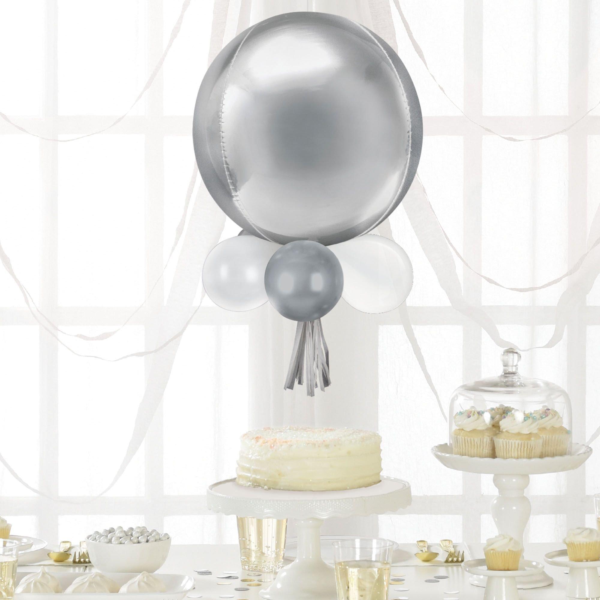 Kit arche à ballons Blanc & Silver (109 Ballons) – Happy Muz Deco