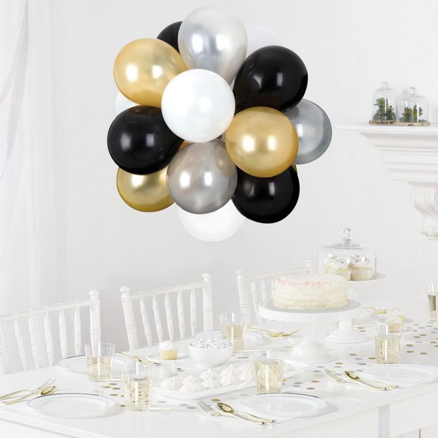 Air-Filled Luxe Latex Balloon Chandelier Sphere Kit, 16in x 13.5in