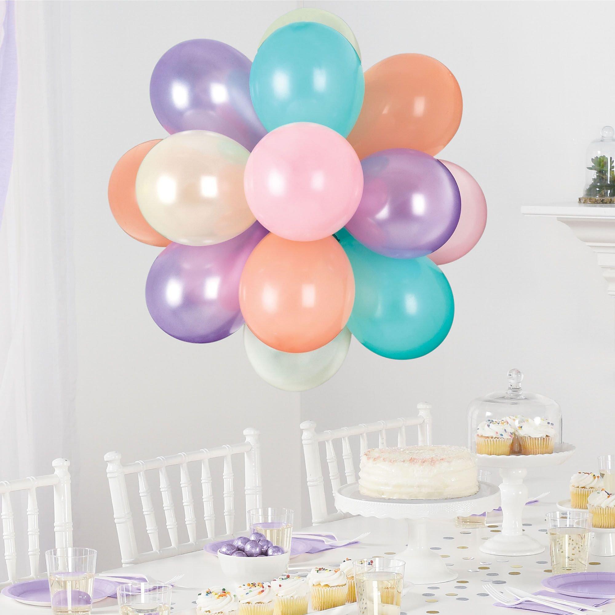 AirFilled Sorbet Latex Balloon Chandelier Kit, 16in x 13.5in Party City
