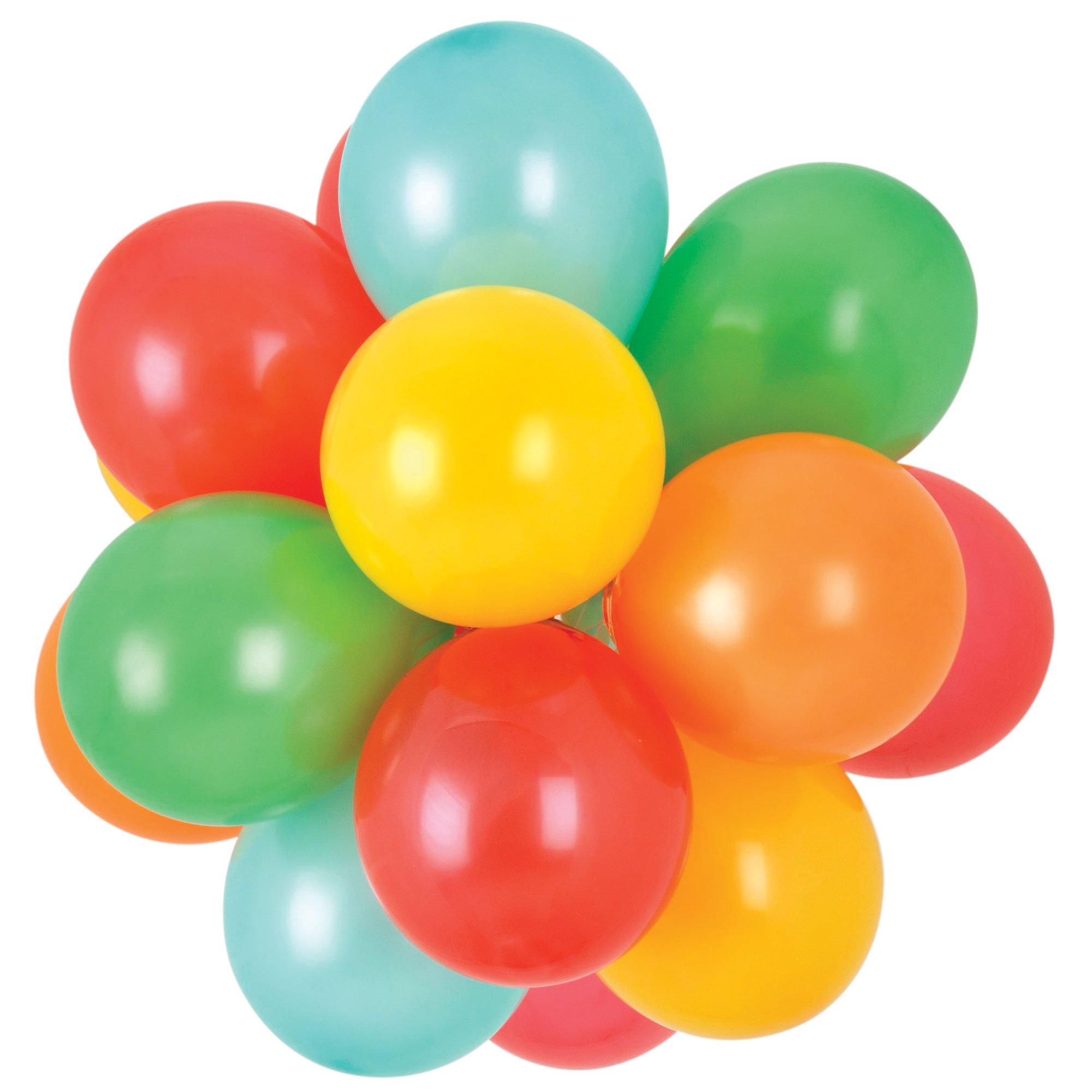 Air-Filled Modern Rainbow Latex Balloon Chandelier Sphere Kit, 16in x 13.5in