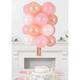 Air-Filled Rose Gold Latex Balloon Chandelier Kit, 15in x 21in
