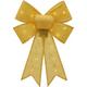 Light-Up Mardi Gras Gold Fabric Bow, 21in
