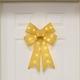 Light-Up Mardi Gras Gold Fabric Bow, 21in