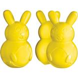 Large Yellow Fillable Plastic Easter Bunny, 6in x 10.25in