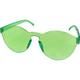 Green Plastic Rimless Sunglasses, 5.5in x 2.2in