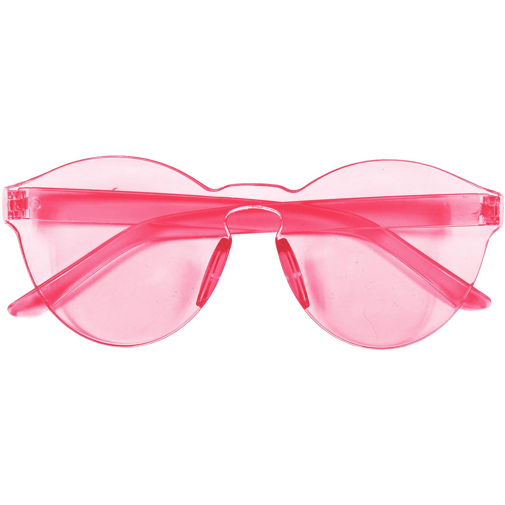 Plastic Rimless Sunglasses, 5.5in x 2.2in