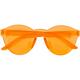 Orange Plastic Rimless Sunglasses, 5.5in x 2.2in